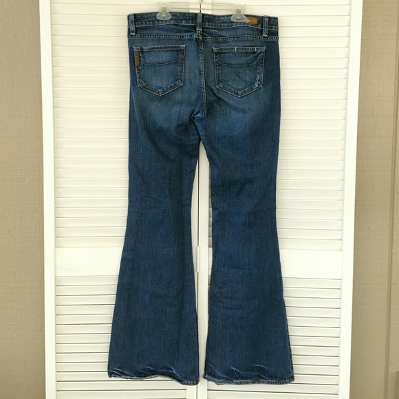 SOLD PAIGE Bell Canyon flare distressed jeans 32 - Picture 2 of 6